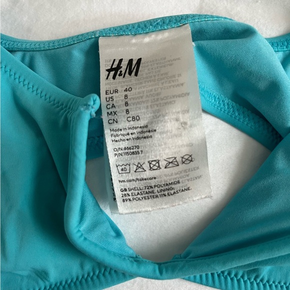 H&M Blue and Black Bikini Set Swimwear - Picture 3 of 5